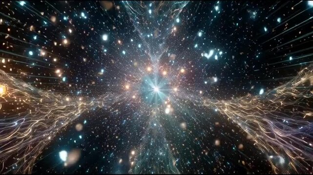Ethereal cosmic energy formation in a symmetrical butterfly shape