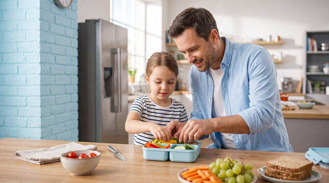 Parent and Child Lunch Prep