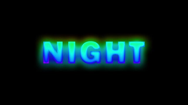 Neon night text effect, editable retro and glowing text style.