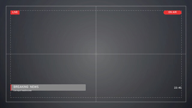 Broadcast TV News Lower Third Safe Area Live On Air Screen Overlay