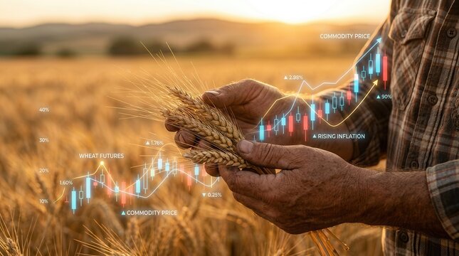 Rising wheat prices in Europe caused by the Russia Ukraine conflict and flour crisis.
