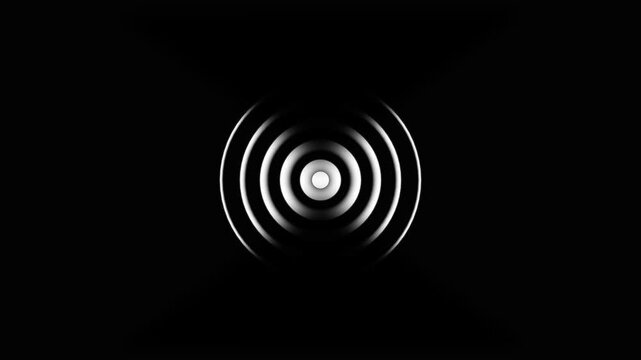 Digital radio waves concept on the transparent background. Motion graphics of neon wave radio diffusion. Wave diffusion animation,