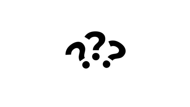 question mark icon animation 4K video