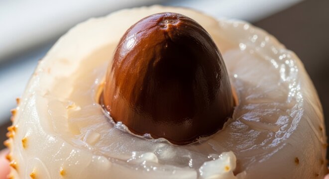 Fresh Ripe Lychee Fruit with Natural Red Textured Skin