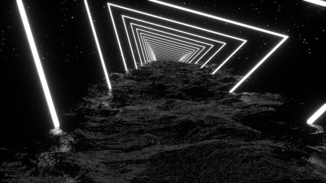 an Ocean Tunnel animation with a water surface