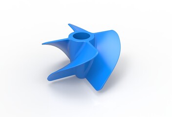 3d illustration of water jet propellers on white background © Ildar