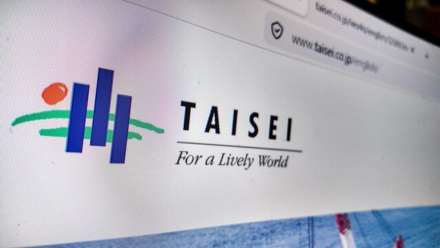 Dublin Ireland august 05 2026...a computer screen with TAISEI website displayed..Taisei Corporation is a Japanese corporation founded in 1873. Its main areas of business are building construction, 