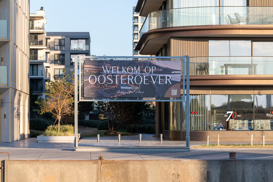 View on Ostend Oosteroever development of housing and apartment blocks by Versluys Groep