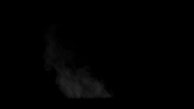 A smoke thrower emitting high pressure smoke 