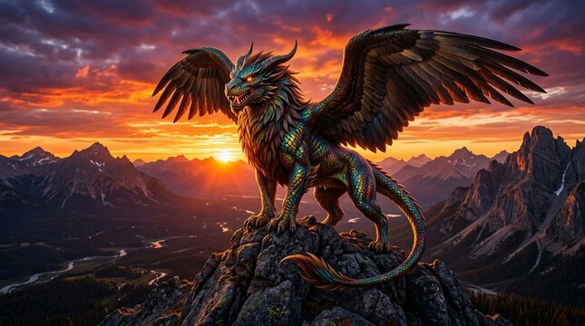 Winged dragon mountain