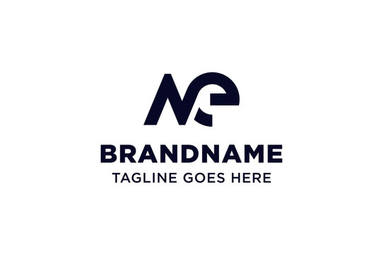 Letters NE Monogram Logo, suitable for EN Initials Brand
