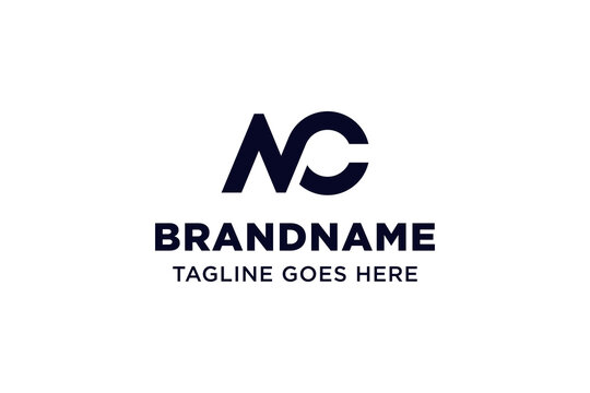 Letters NC Monogram Logo, suitable for CN Initials Brand