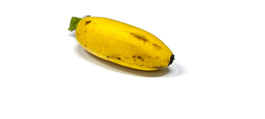 Fresh. ripe bananas have a white inner layer  a tropical fruit. © Pisan