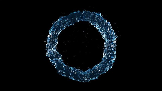 a Strong Water Circle in Blue