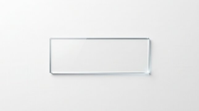 For educational laboratory visuals on microscopy, a glass microscope slide on a white background demonstrating scientific precision and clarity.