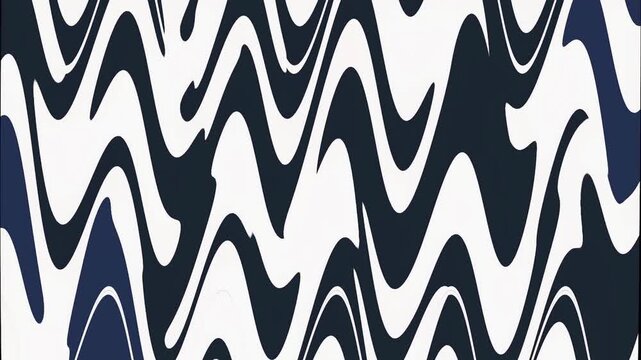 Abstract Black White Vertical Wave Pattern With Retro Groovy Fluid Lines Copy Space Background