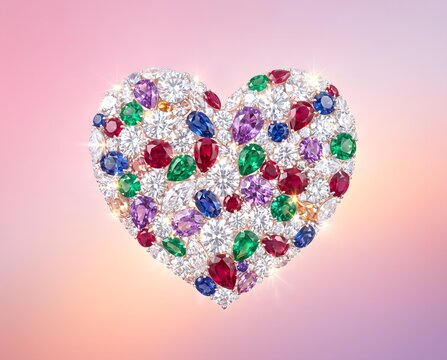 diamond ruby heart