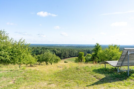 Wooden Recliner Overlooking the Franconian Countryside