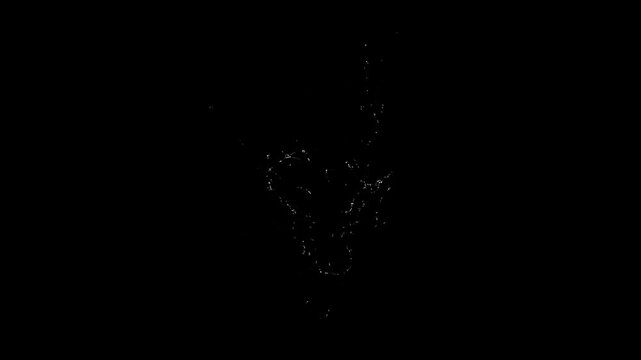 a water splash animation with transparent background