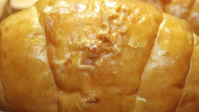 Close-up of Shinopan salt bread