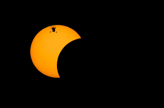 Solar eclipse over the sky