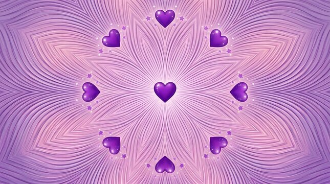 Purple heart kaleidoscope