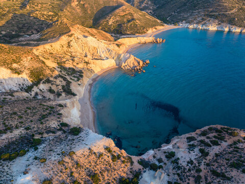 Exploring the serenity of paralia agios ioannis beach in milos, greece