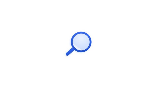 Search Magnifying Glass Vector Icon, Data Discovery and SEO Information Symbol
