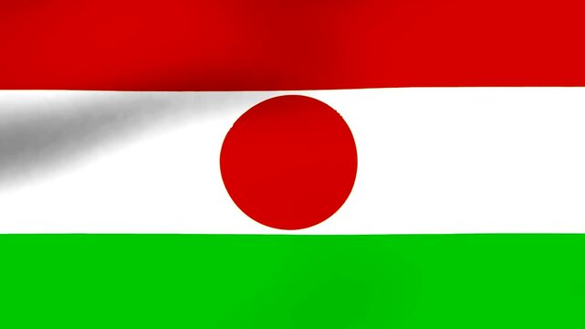 National flag of niger with horizontal orange white and green stripes and a central orange circle