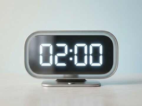 digital clock on black background