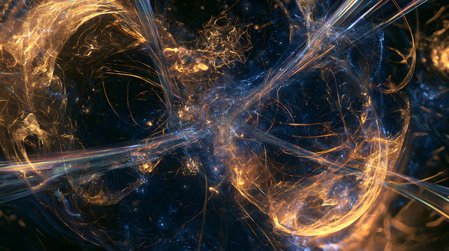 An abstract image that encapsulates quantum mechanics and the enigmatic realm of subatomic particles, such as quantum and mechanics, in physics