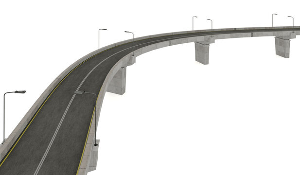 Modern concrete overpass architecture concept