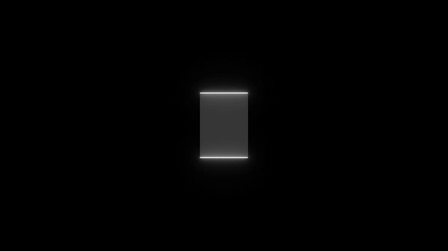 HUD square frames up and down, HUD GUI futuristic element Sci-fi concept on black background with alpha channel. Animated of white callouts title animation.