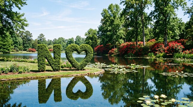 Topiary heart garden