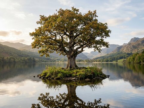 Lonely island tree