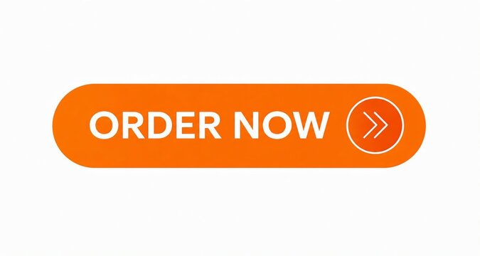 Bright orange call to action order now button with arrow icon