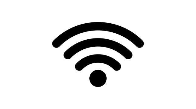 Wireless Signal Icon, Wi-Fi Symbol Vector, Network Connectivity Graphic, Internet Access Emblem, Digital Communication Technology