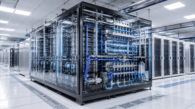 Liquid Cooled AI Server Facility for High Performance GPU Computing Data Center