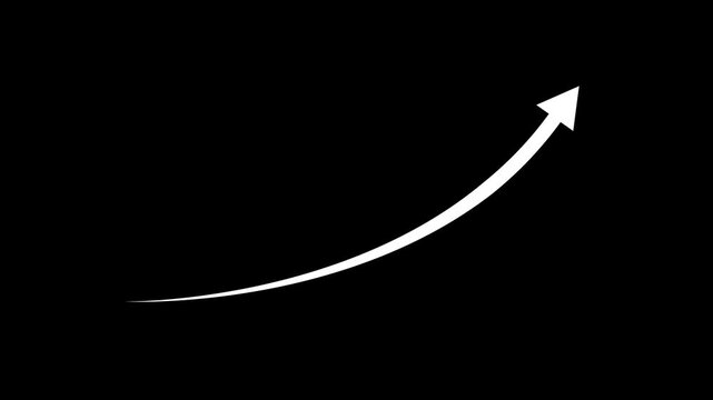 Abstract arrow business graph icon animation background