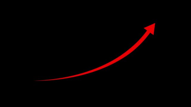 Abstract arrow business graph icon animation background