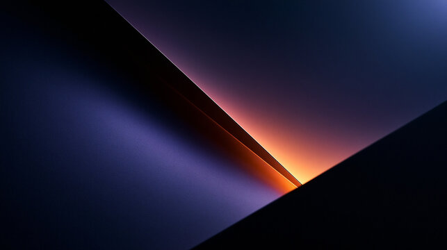 Abstract Modern Geometric Background with Glowing Light and Shadows