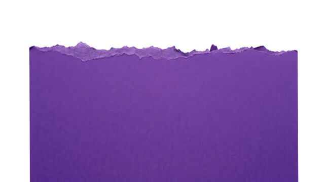 Torn purple paper edge PNG on transparent background for creative layouts