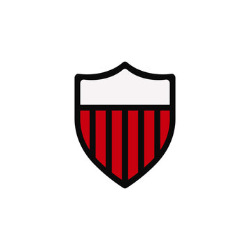Emblem shield geometric vector logo design
