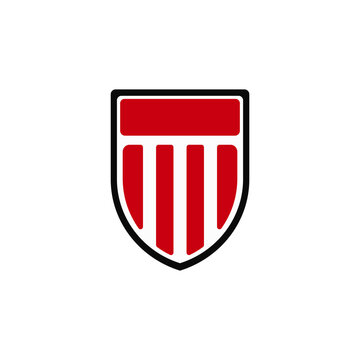 Emblem shield geometric vector logo design