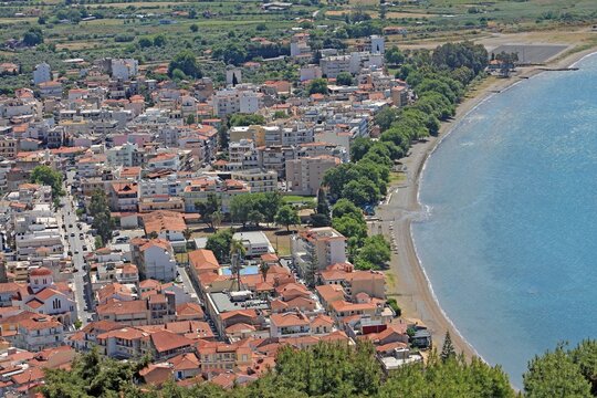 Gr&egrave;ce, Golfe de Corinthe, la ville de Nafpaktos