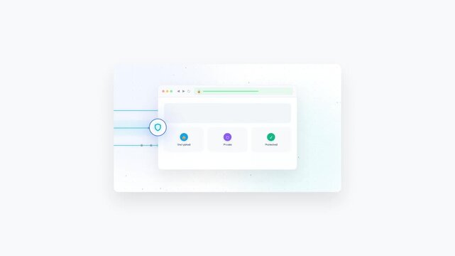 Private Internet Access and Secure Browsing Animation