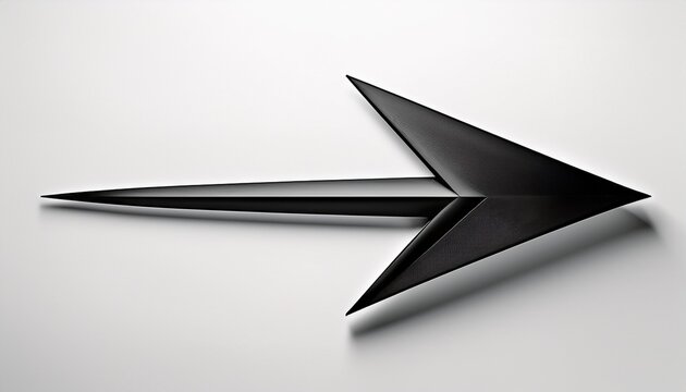 large black arrow pointing to the right on white background simple geometric shape for design and direction