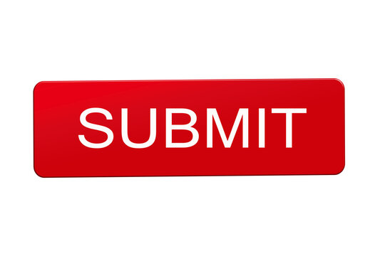 Red Submit Button Isolated on Transparent Background