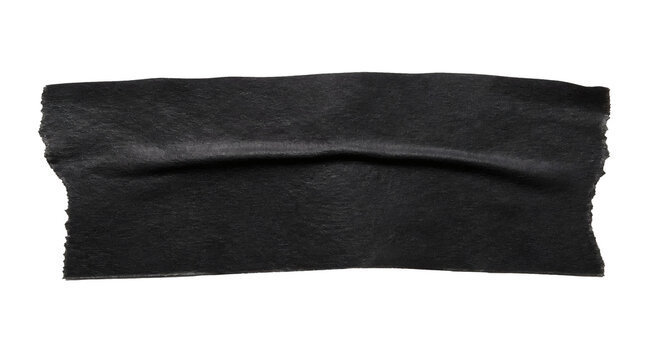 Single Black Masking Tape Strip Graphic Element