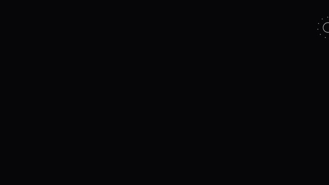 Minimalist geometric particle animation with thin white line circles and dash patterns floating across black background motion graphic design element for professional video editing.
